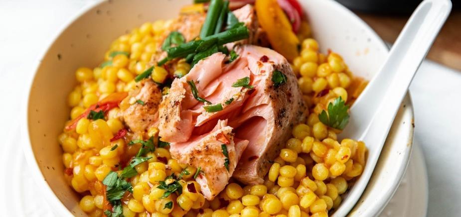 Parelcouscous met Zalm